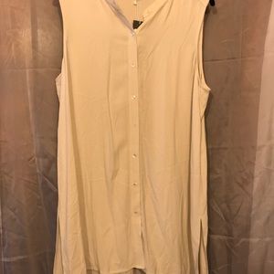 NWT EILEEN FISHER Ivory Silk Tunic Top, SZ L